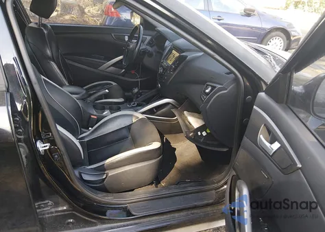 2014 Hyundai Veloster Turbo W/Black from USA, damaged, VIN KMHTC6AE4EU199602